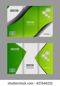 Business Theme Tri-fold Brochure Design and Catalog Vector Concept Template
