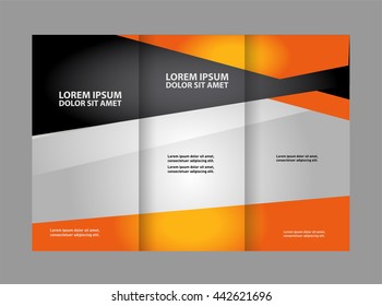 Business Theme Tri-fold Brochure Design and Catalog Vector Concept Template
