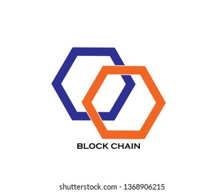 Business theme vector illustration of the  block chain logo. - Vector
