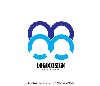 Business theme vector illustration of the  block chain logo. - Vector
