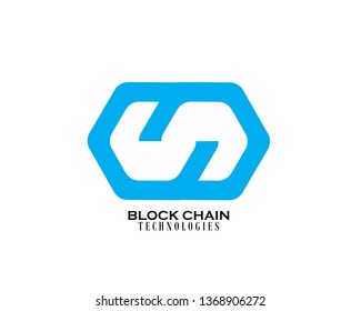 Business theme vector illustration of the  block chain logo. - Vector
