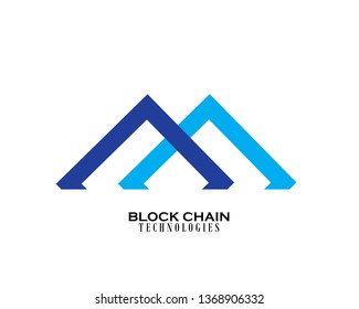 Business theme vector illustration of the  block chain logo. - Vector
