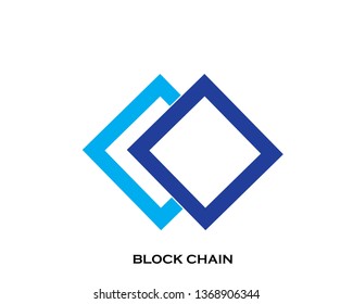 Business theme vector illustration of the  block chain logo. - Vector
