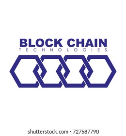 Business Theme Vector Illustration Of The Block Chain Logo.