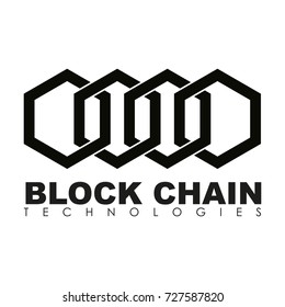 Business Theme Vector Illustration Of The Block Chain Logo.