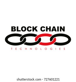 Business theme vector illustration of the block chain logo.