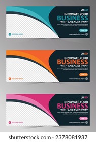 Business theme Web Banner And Cover Page Design Vector Design, Advertisement For Website.