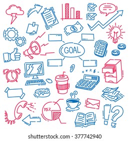 business themed doodle 