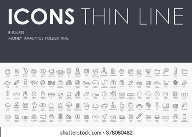 Business Thin Line Icons