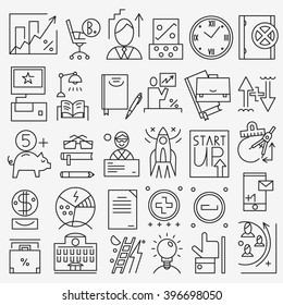 Business - thin line icons set
