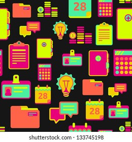 Business things seamless pattern
