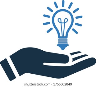 Business thinking, creative idea icon