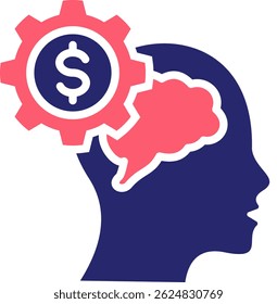 Business Thinking Icon Fill Vector Illustration