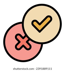 Business thinking icon outline vector. Critical think. Mind skill color flat