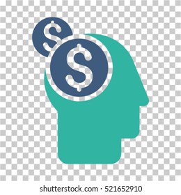 Business Thinking icon. Vector pictograph style is a flat symbol, color, chess transparent background. Designed for software and web interface toolbars and menus.