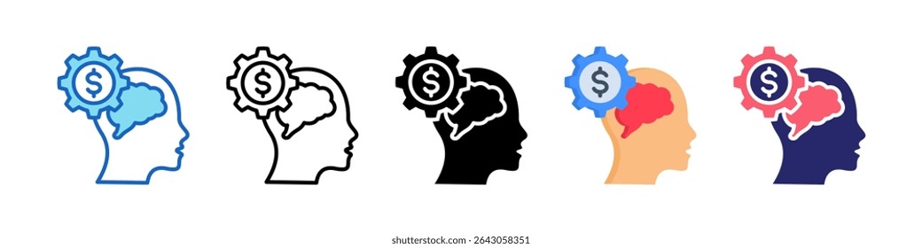 Business Thinking Multiple Style Icon Set Collection.