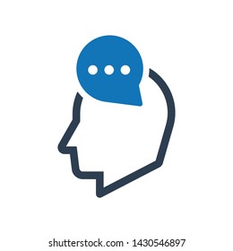 Business thinking, planning idea icon