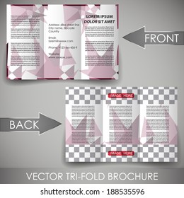 Business three fold flyer template, corporate brochure or cover design/can be use for publishing, print and working presentation with place for your content.
