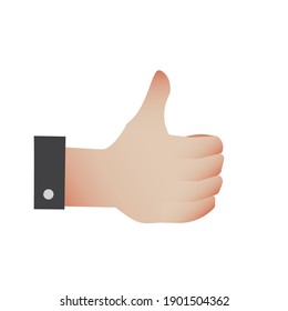 Business Thumbs Up - Vector Illustration
