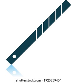 Business Tie Clip Icon. Shadow Reflection Design. Vector Illustration.