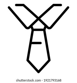 Business tie icon. Outline business tie vector icon for web design isolated on white background
