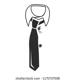 Business tie icon. Simple illustration of business tie vector icon for web design isolated on white background