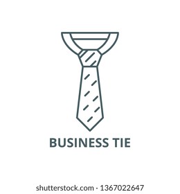 Business tie line icon, vector. Business tie outline sign, concept symbol, flat illustration