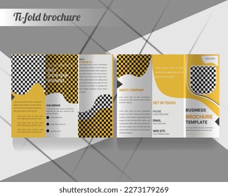 business ti-fold brochure design template