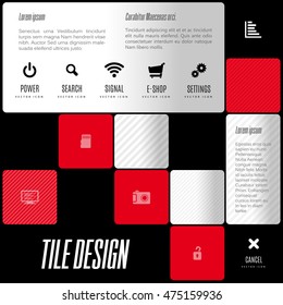 Business tile design. Vector design elements for flyers, templates, infographics.
