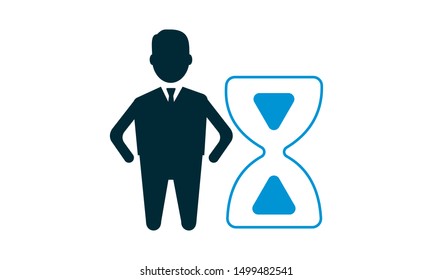 Business time icon concept vector illustration.
