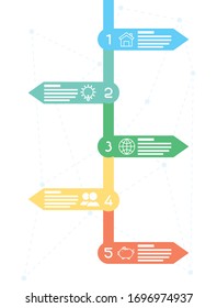 business time line infographics with arrows vector illustration design