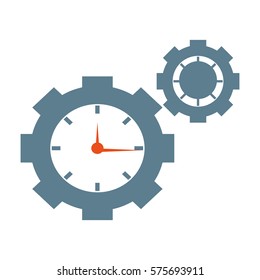 business and time management gear, vector illustration image