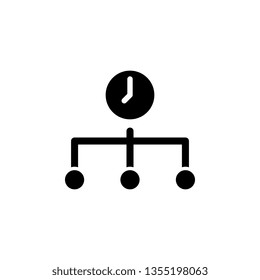 Business time management vector icon Mobile concept and web apps illustration. Thin line icon for website design and development, app development. Premium icon