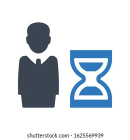 Business time planning icon. vector graphics