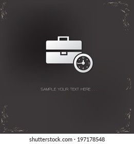 Business time symbol,vector