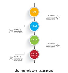 Business timeline element for Infographic. Easy to use for your business projects templates for presentation and training.