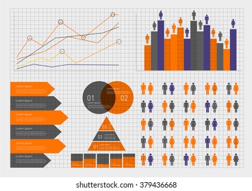 Business timeline element for Infographic. Easy to use for your business projects templates for presentation and training. Simple Editable Graphic infographics elements. Vector illustration.