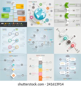 Business timeline elements template. Vector illustration. can be used for workflow layout, banner, diagram, number options, web design, infographic template