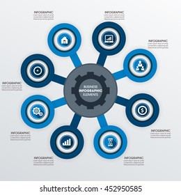 Business timeline elements template. Vector illustration. can be used for workflow layout, banner, diagram, number options, web design, infographic template