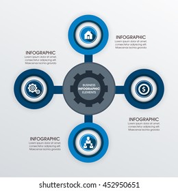 Business timeline elements template. Vector illustration. can be used for workflow layout, banner, diagram, number options, web design, infographic template