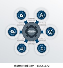 Business timeline elements template. Vector illustration. can be used for workflow layout, banner, diagram, number options, web design, infographic template