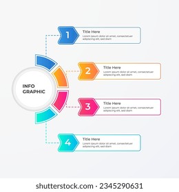 Business timeline infographic colorful effect vector illustration