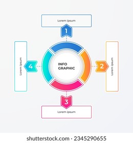 Business timeline infographic colorful effect vector illustration