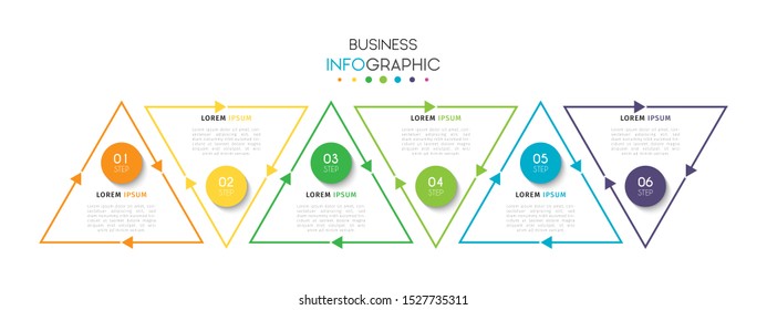 Business timeline infographic design element with steps, options, or numbers for workflow layout, annual, web design. Vector Illustration