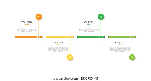 Business timeline infographic design element with steps, options, or numbers for workflow layout, annual, web design. Vector Illustration