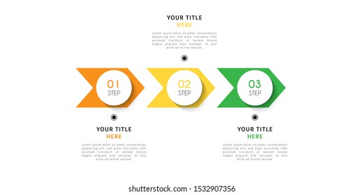 Business timeline infographic design element with steps, options, or numbers for workflow layout, annual, web design. Vector Illustration