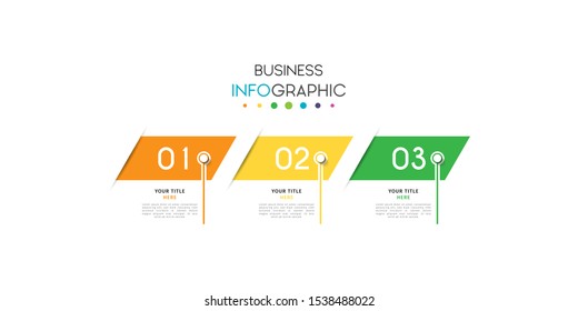 Business timeline infographic design element with steps, options, or numbers for workflow layout, annual, web design. Vector Illustration