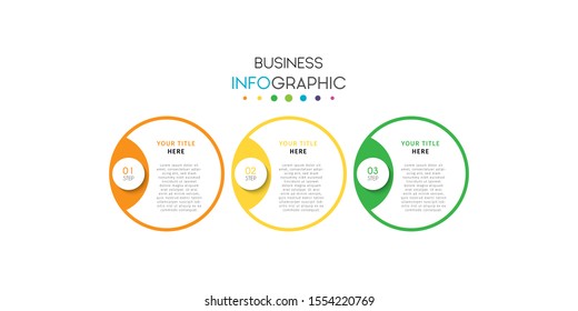 Business timeline infographic design element with steps, options, or numbers for workflow layout, annual, web design. Vector Illustration