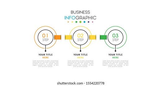 Business timeline infographic design element with steps, options, or numbers for workflow layout, annual, web design. Vector Illustration