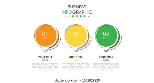 Business timeline infographic design element with steps, options, or numbers for workflow layout, annual, web design. Vector Illustration